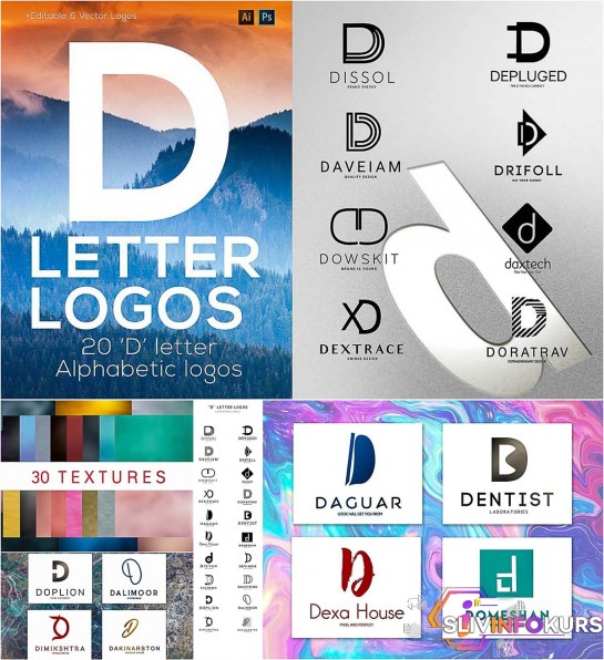 скачать бесплатно 20 "D" Letter Alphabetic Logos (2017)