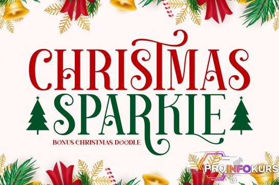 скачать бесплатно [Creativefabrica] Christmas Sparkle Font (2021)