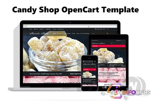 скачать бесплатно [2.0.1.1] Candy Shop OpenCart Template [2.0.1.1]