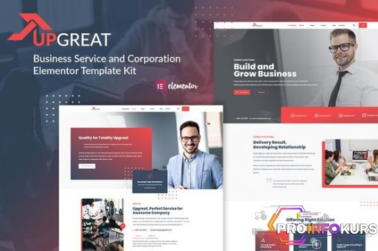 скачать бесплатно [Themeforest] Upgreat - Business Service Corporate Elementor Template Kit