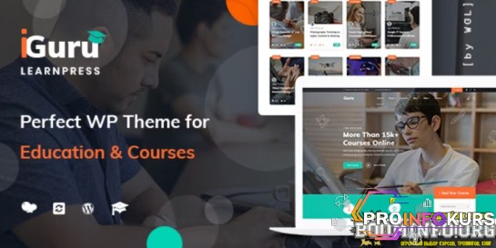 скачать бесплатно iGuru - Education & Courses WordPress Theme