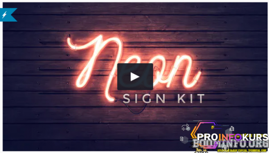 скачать бесплатно [Videohive] [ThomasKovar] Neon Sign Kit - Шаблон для создания неоновых надписей и логотипов (2021)