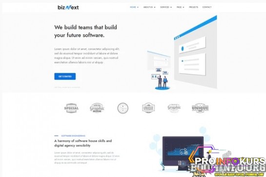 скачать бесплатно [Themeforest] bizNext - Corporate Business Template Kit