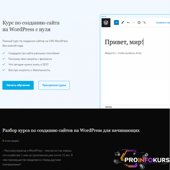 скачать бесплатно [Миша Рудрастых] Курс по созданию сайта на WordPress с нуля (2022)