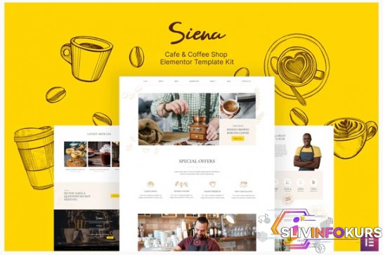 скачать бесплатно [Themeforest] Siena - Cafe and Coffee Shop Template Kit