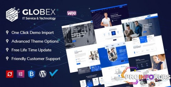 скачать бесплатно [Themeforest] Globex v1.7 - IT Solutions & Services WordPress Theme (2021)