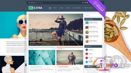 скачать бесплатно Extra v2.0.40 - новостной шаблон для WordPress