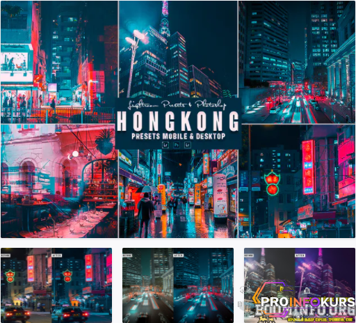 скачать бесплатно [elements.envato] Hongkong Photoshop Action & Lightrom Presets (2021)