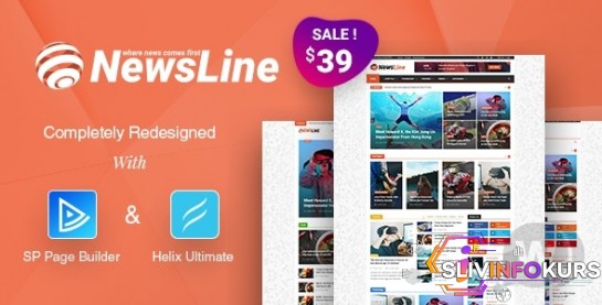 скачать бесплатно [Themeforest] Newsline v3.1 - новостной Joomla шаблон