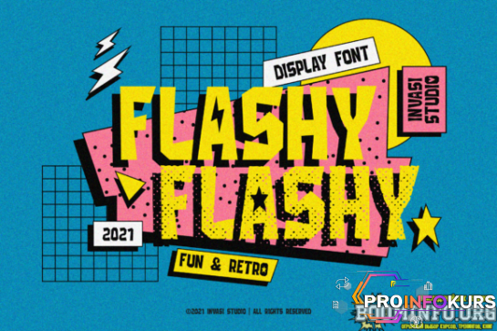 скачать бесплатно [Creativefabrica] Flashy Font (2021)